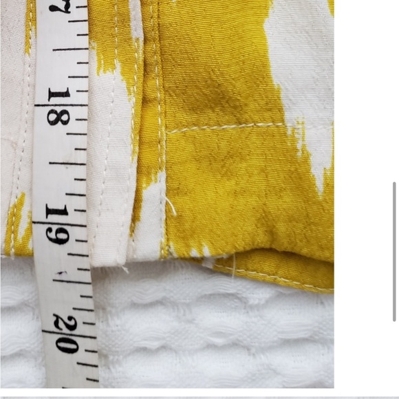 LOFT rayon ikat lined button down tropical mini skirt L - Picture 4 of 9